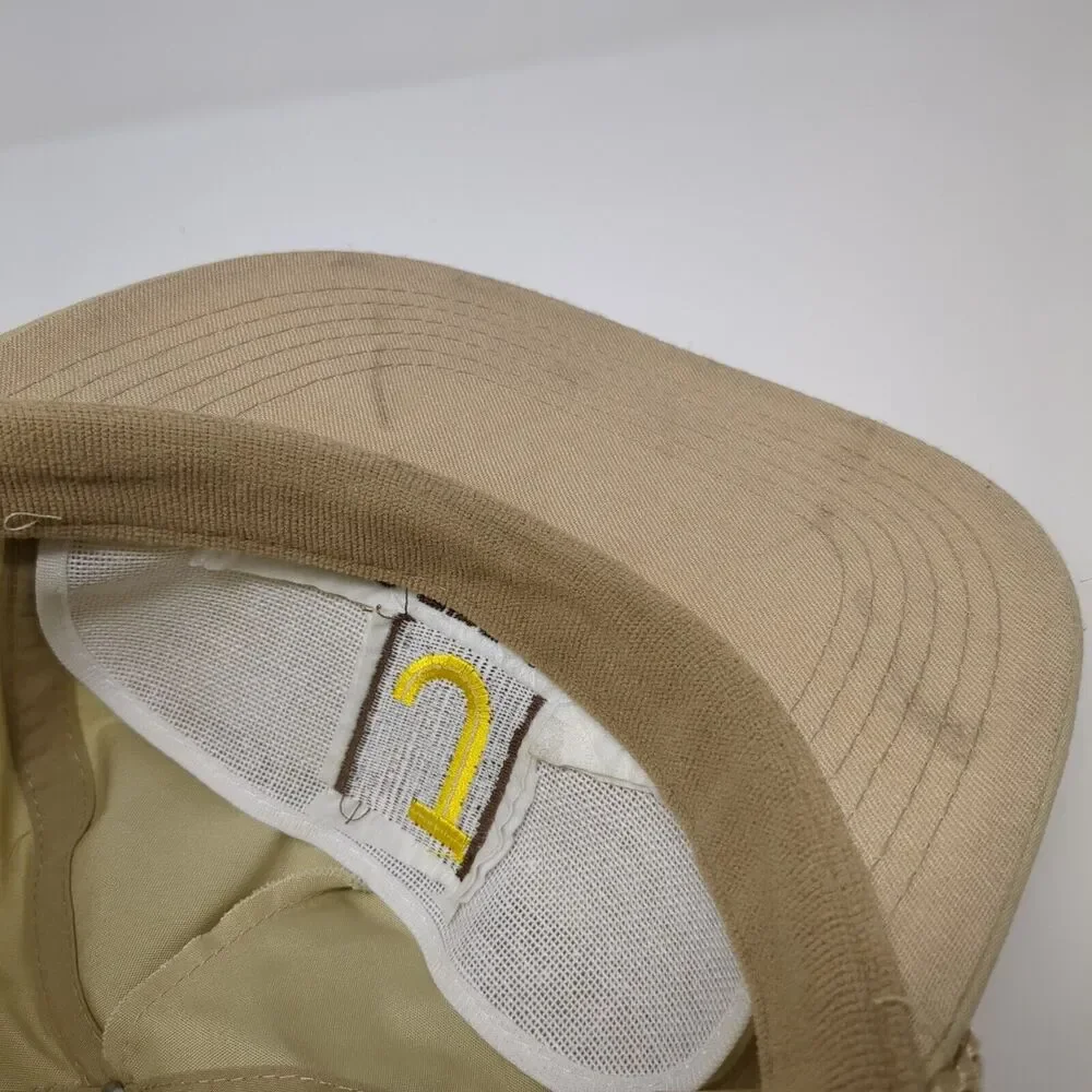 Jack's Tire & Oil Inc Slideback Hat Tan OS Adjustable Embroidered Rope Headtotoe